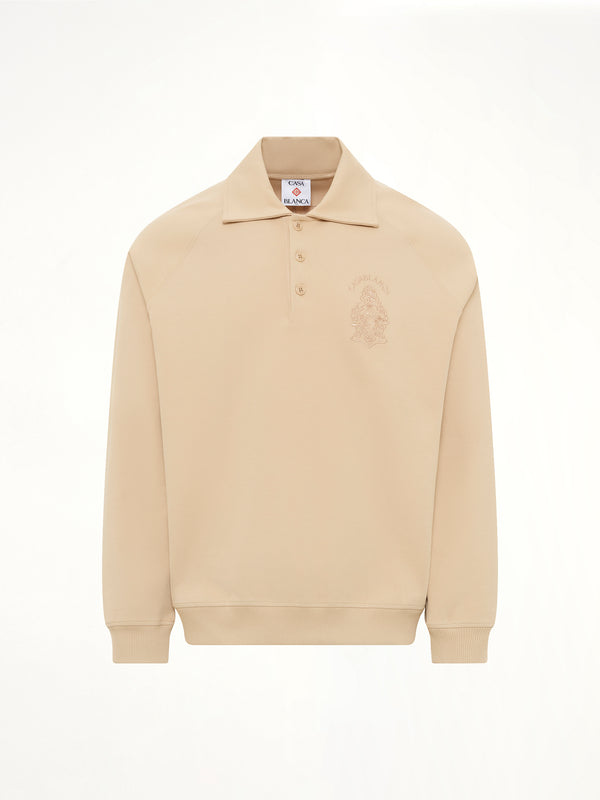 Punto Collared Sweatshirt in Beige