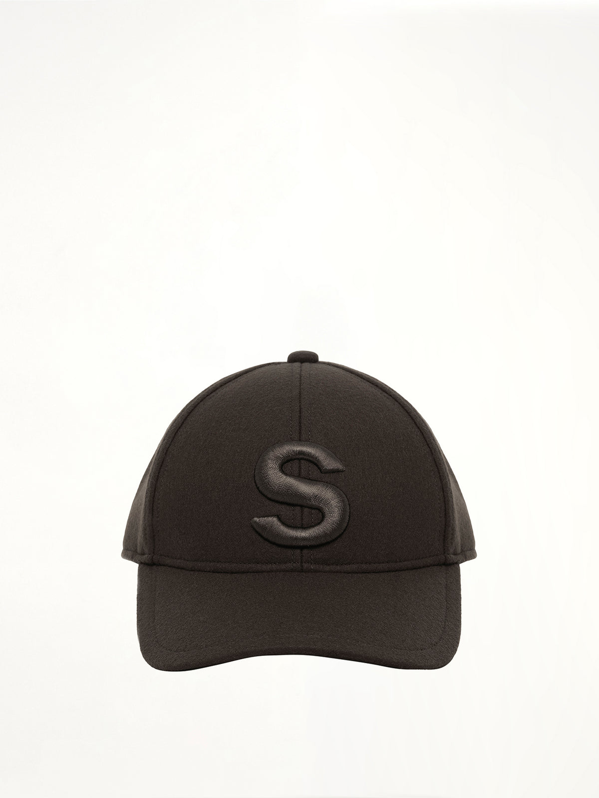 S Cap Wool Melton in Dark Khaki