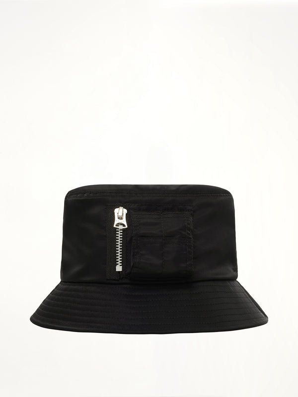 Single Brim Pocket Hat in Black
