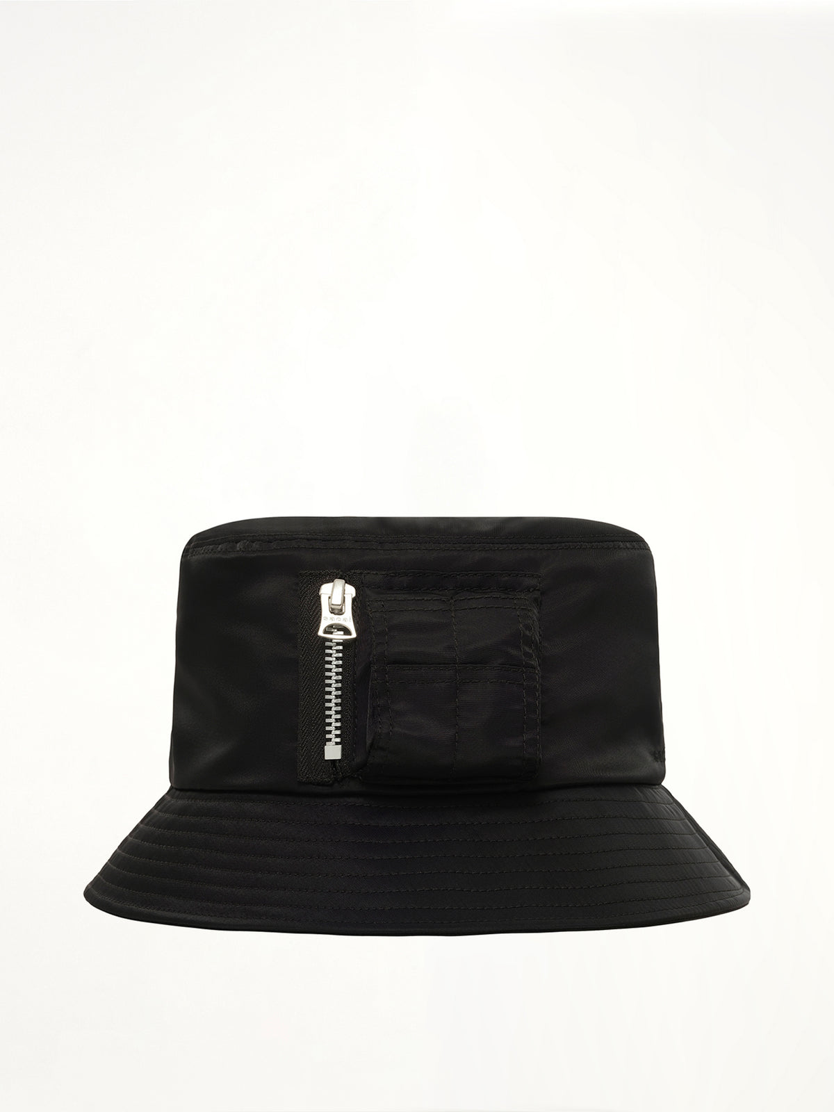 Single Brim Pocket Hat in Black