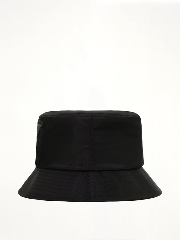 Single Brim Pocket Hat in Black