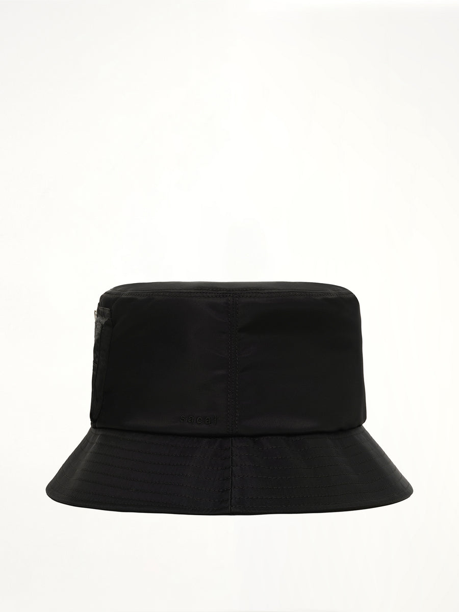 Single Brim Pocket Hat in Black