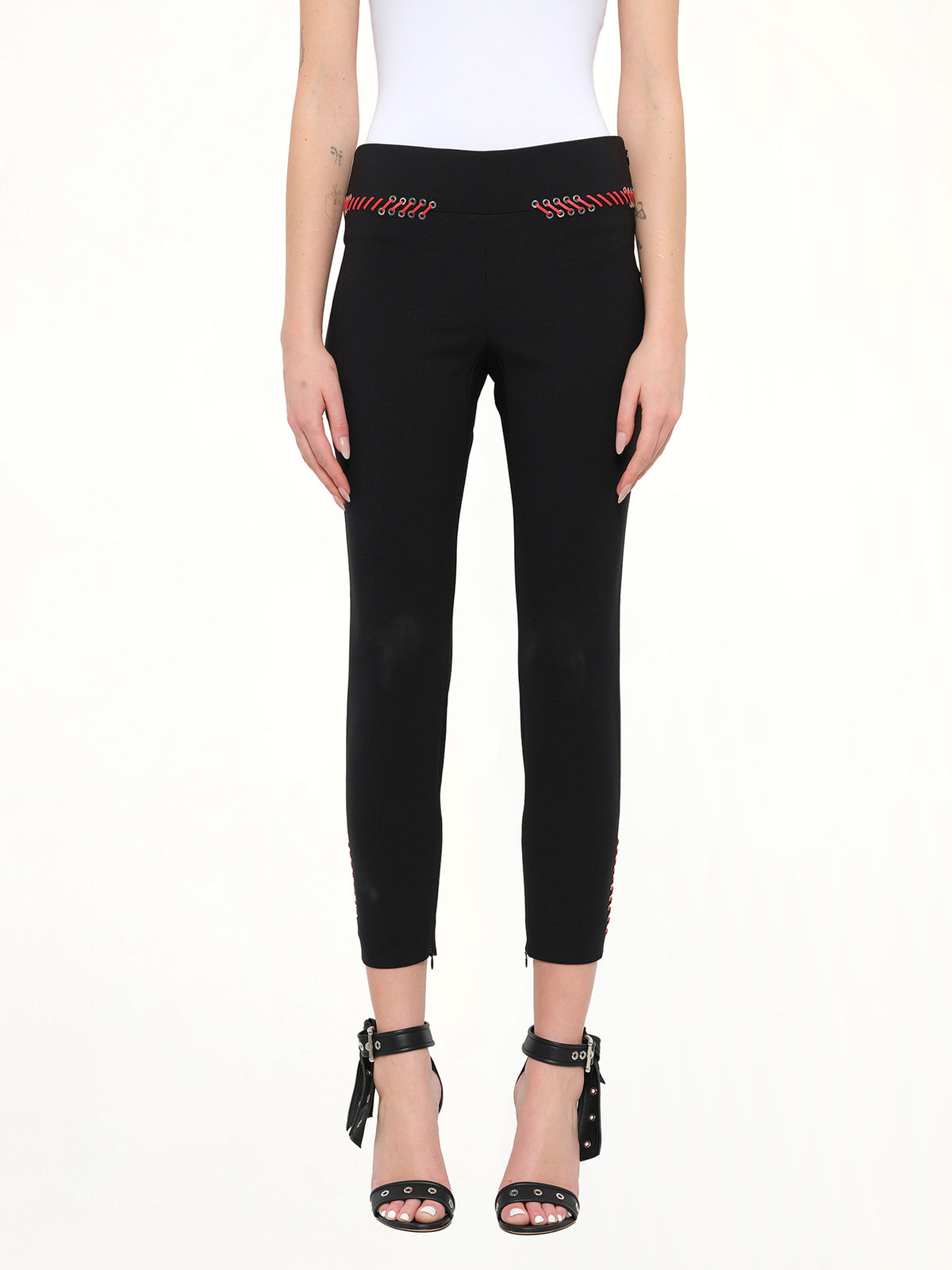 Alexander McQueen Leather Trousers in Black