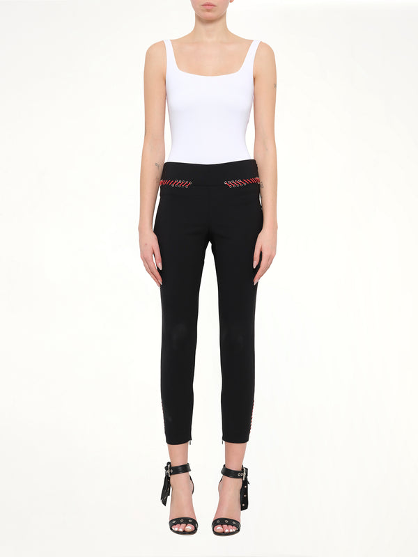 Alexander McQueen Leather Trousers in Black