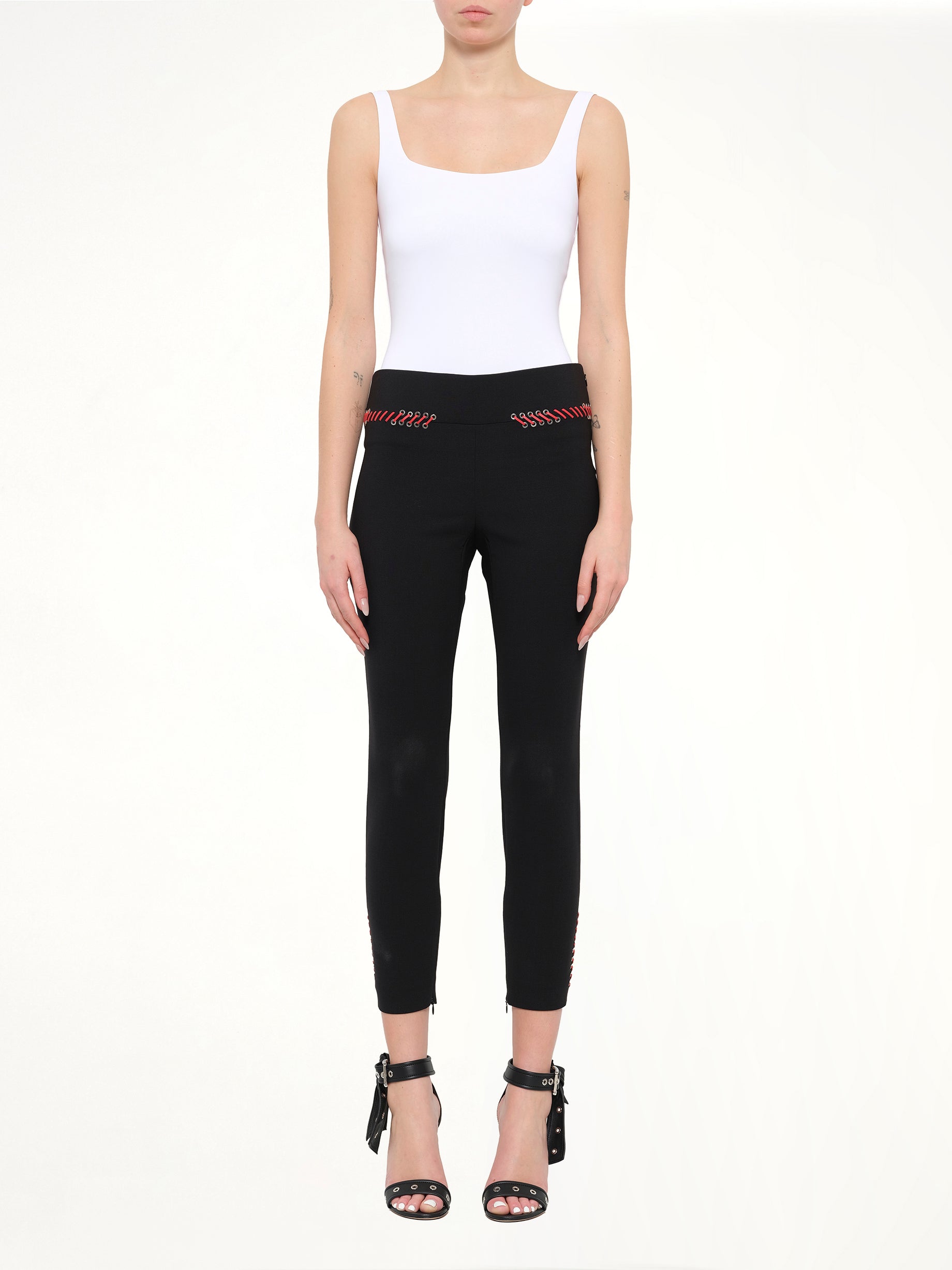 Alexander McQueen Leather Trousers in Black