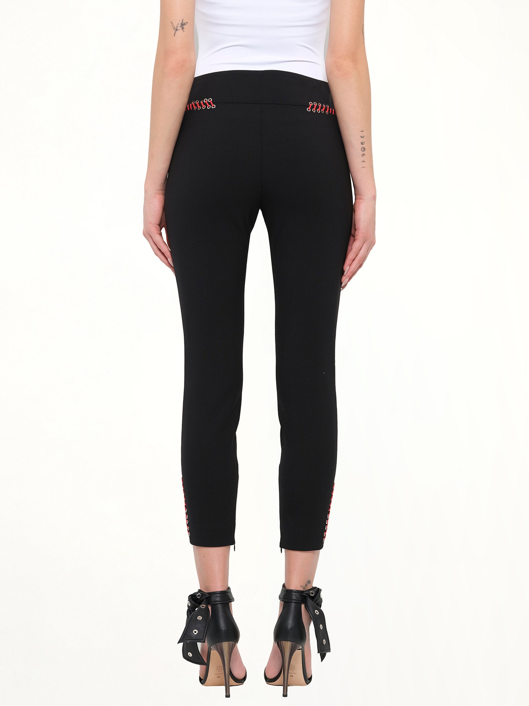 Alexander McQueen Leather Trousers in Black