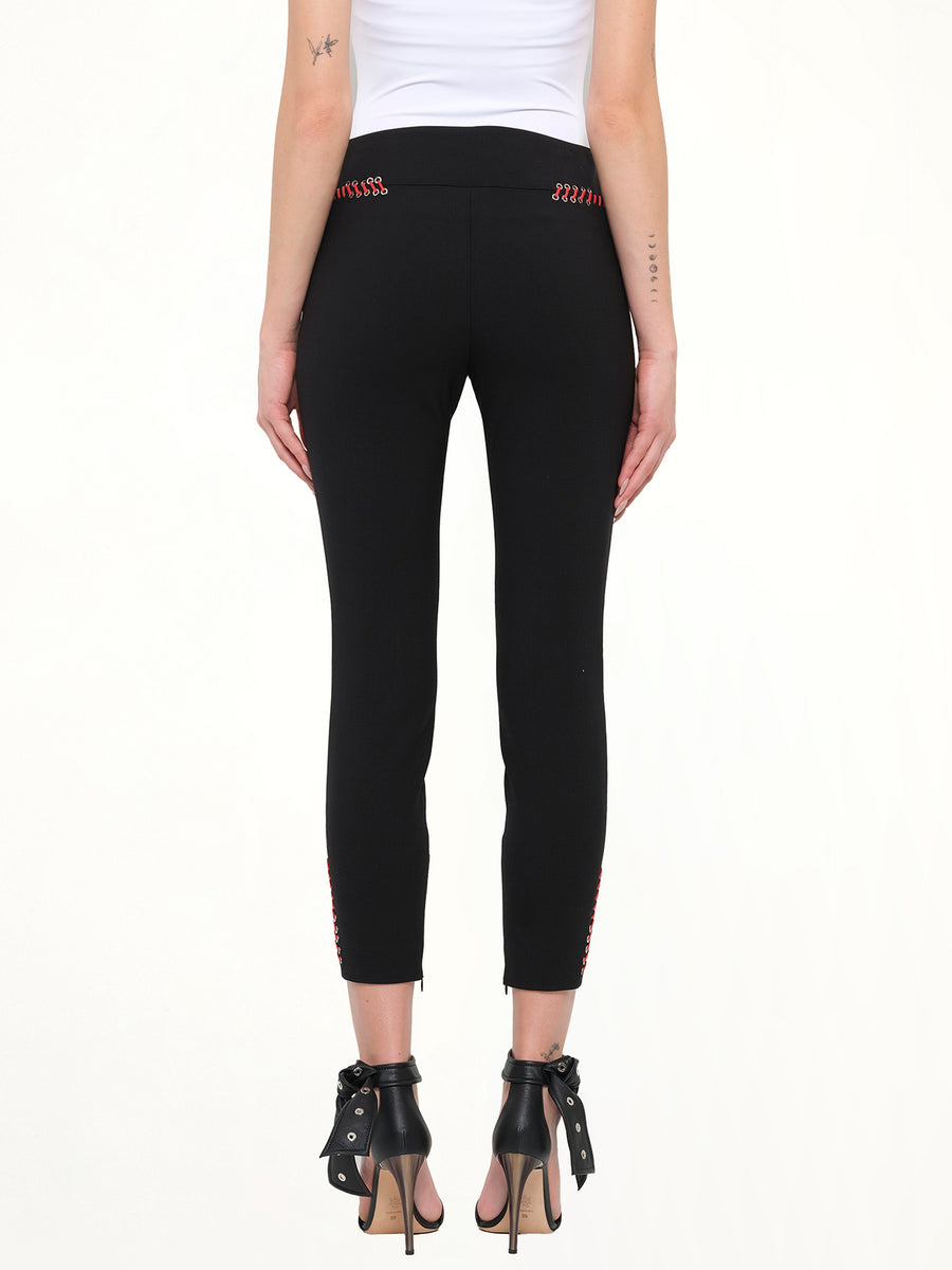 Alexander McQueen Leather Trousers in Black