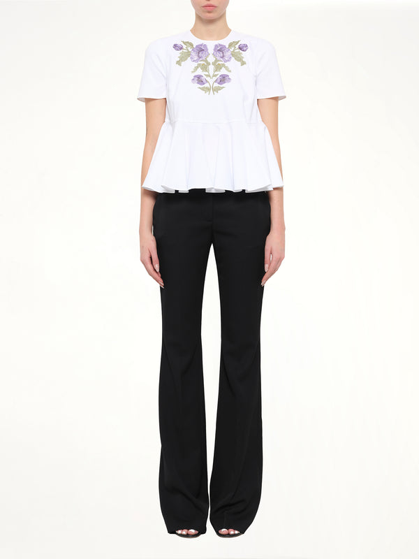 Alexander McQueen Cotton Piquet Top in White