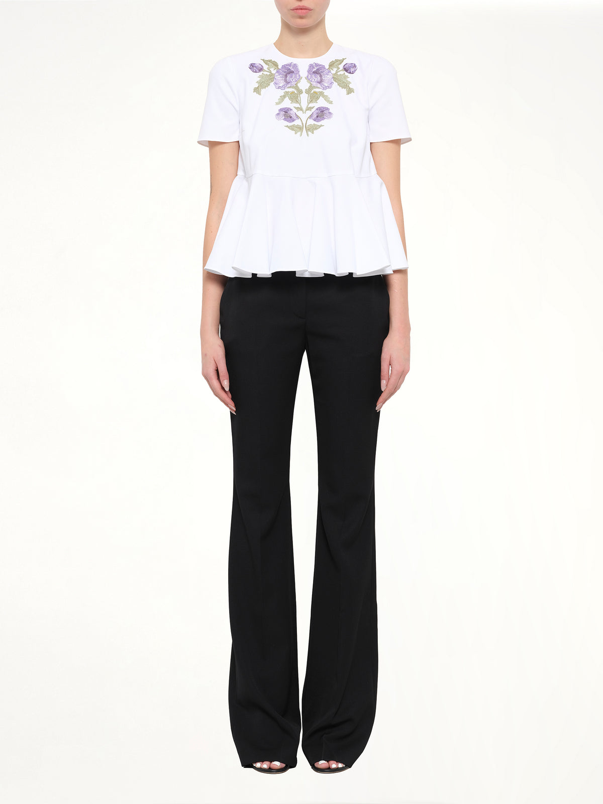 Alexander McQueen Cotton Piquet Top in White