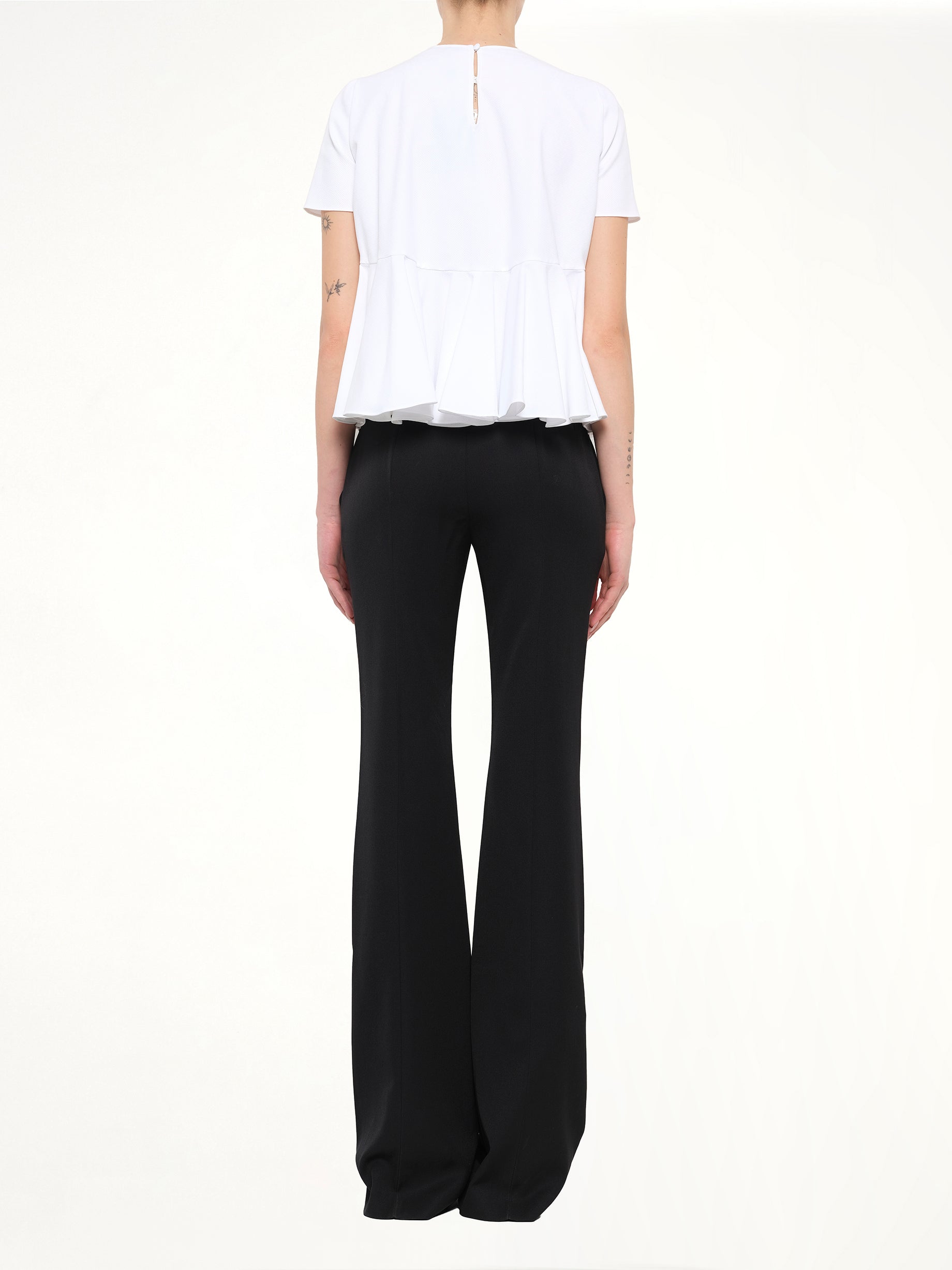 Alexander McQueen Cotton Piquet Top in White