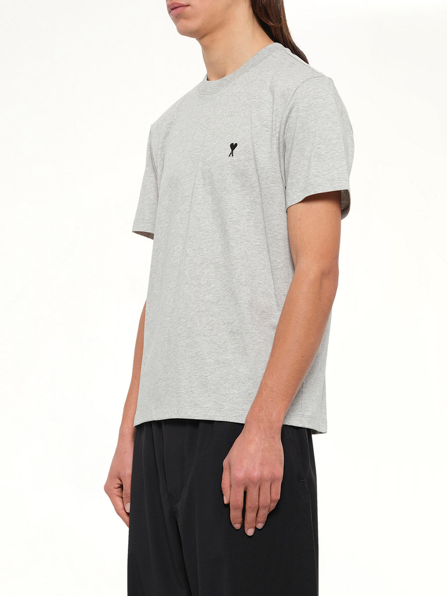 Contrasted Ami De Coeur T-Shirt in Grey