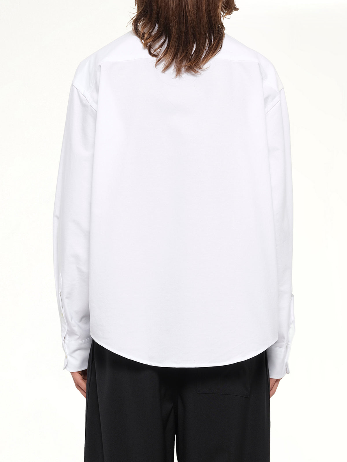 Embroidered Ami De Coeur Boxy Fit Shirt in White
