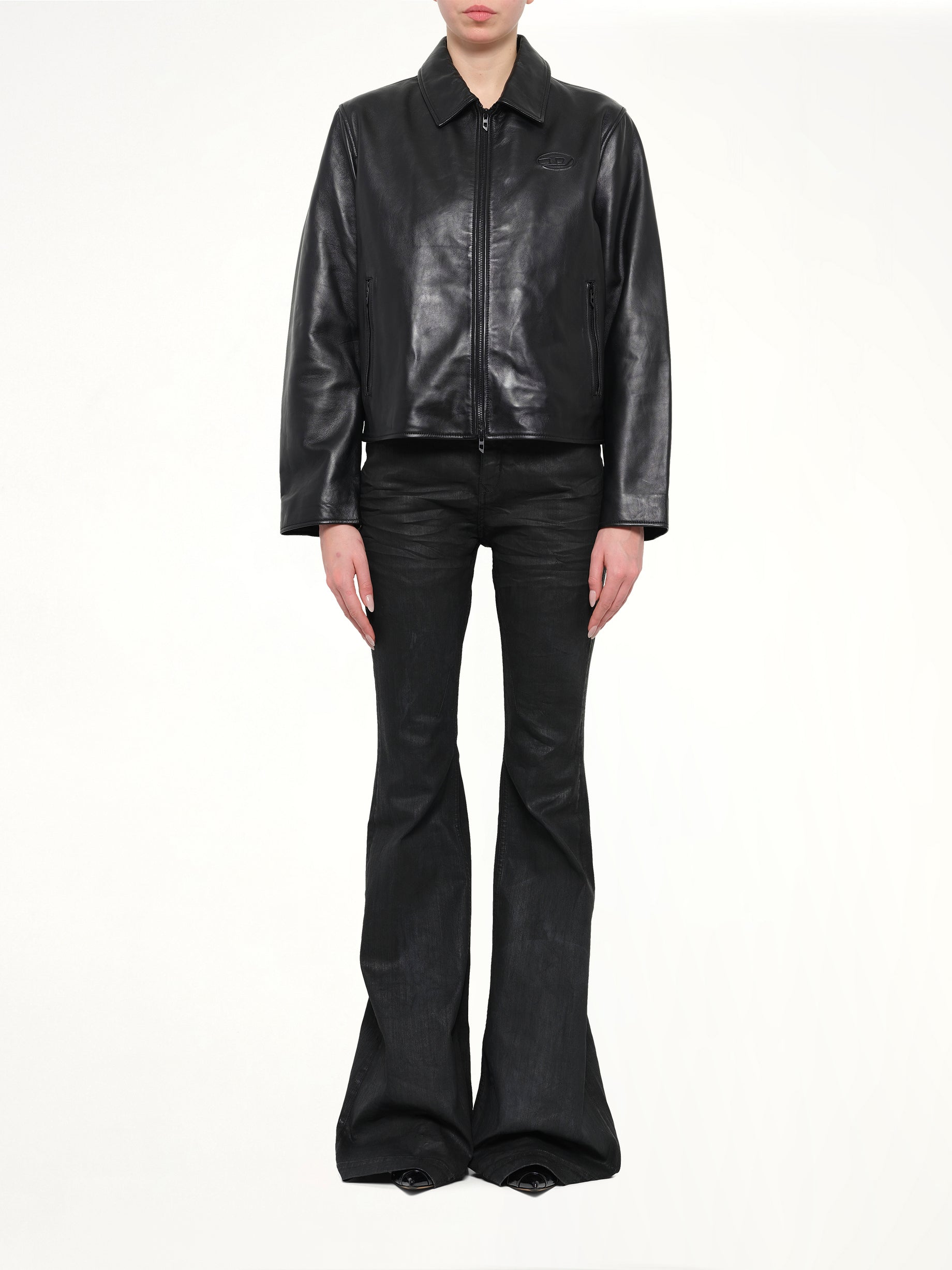 L-AMAR-FEM-S2 Leather Jacket in Black
