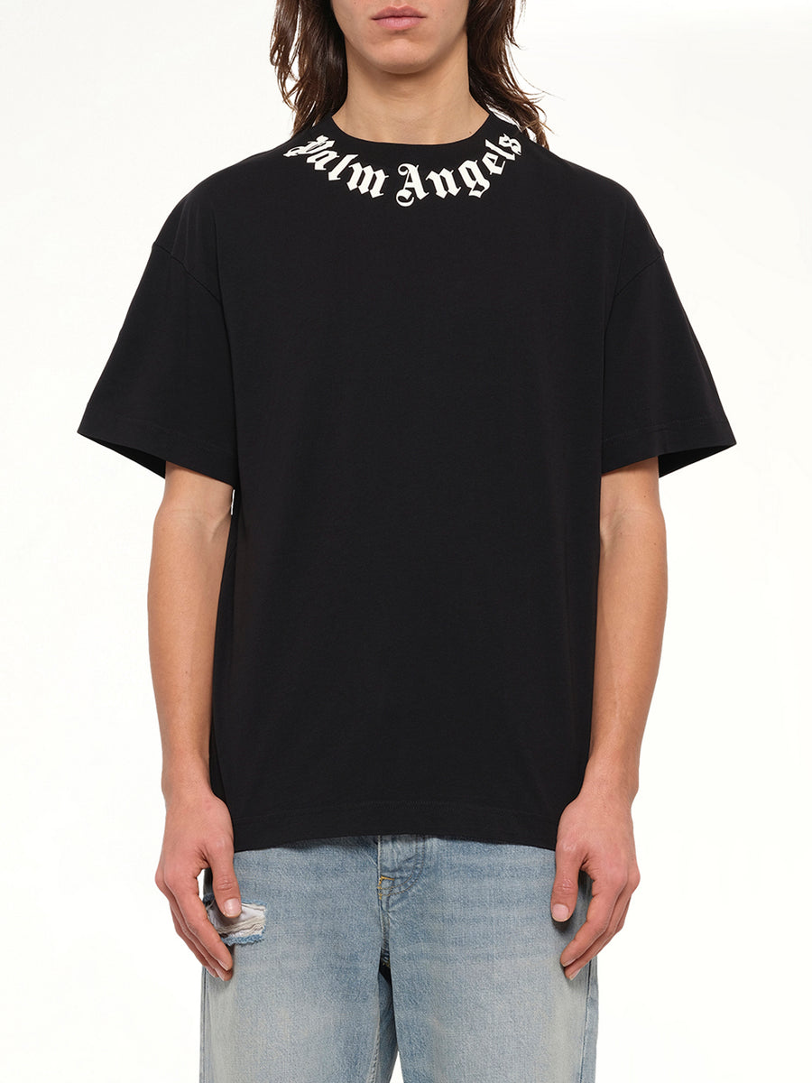 Neck Logo Regular T-Shirt in Black/Off White