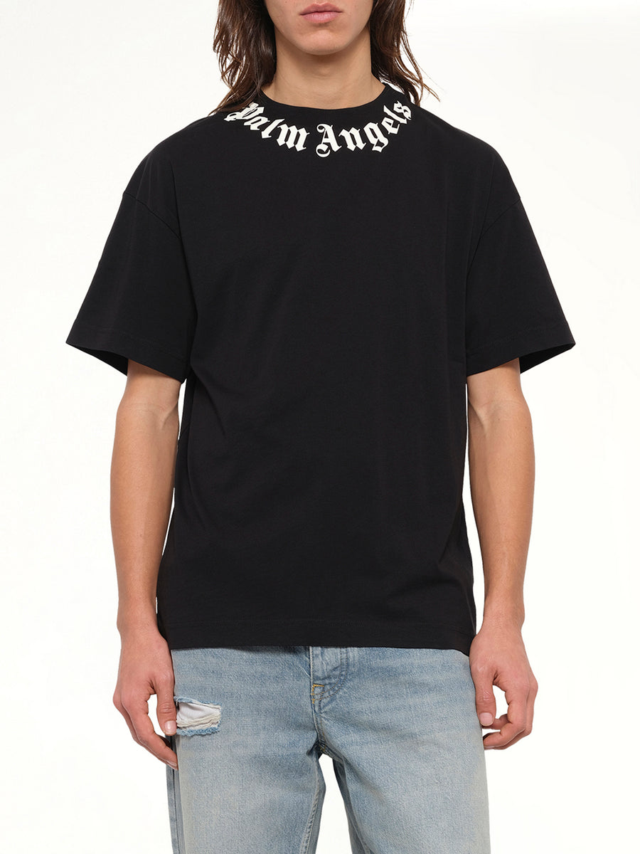 Neck Logo Regular T-Shirt in Black/Off White