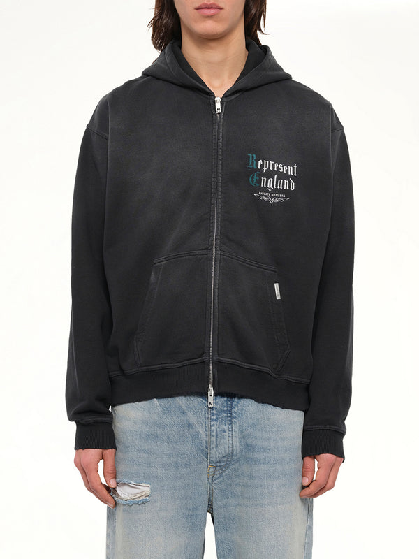 Private Members Hoodie in Stained Black