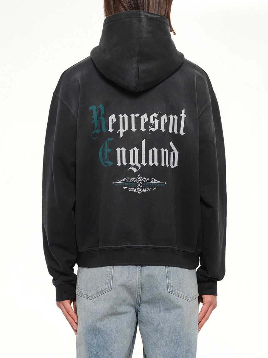 Private Members Hoodie in Stained Black