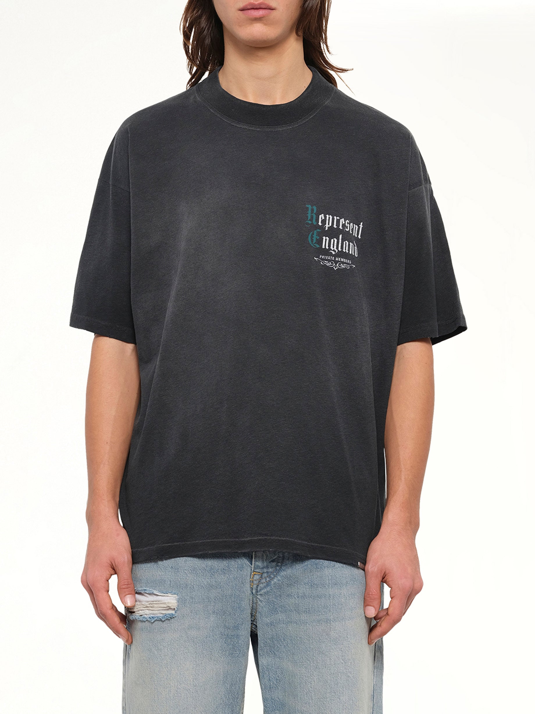 Private Members T-Shirt in Stained Black