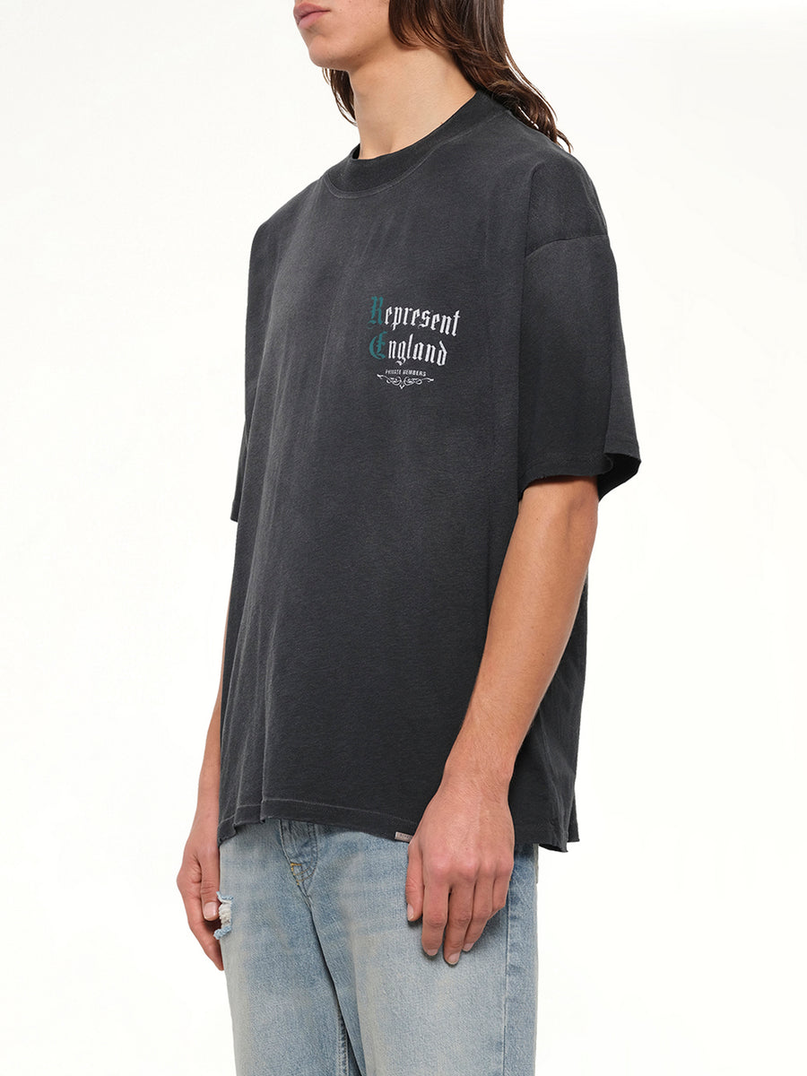 Private Members T-Shirt in Stained Black