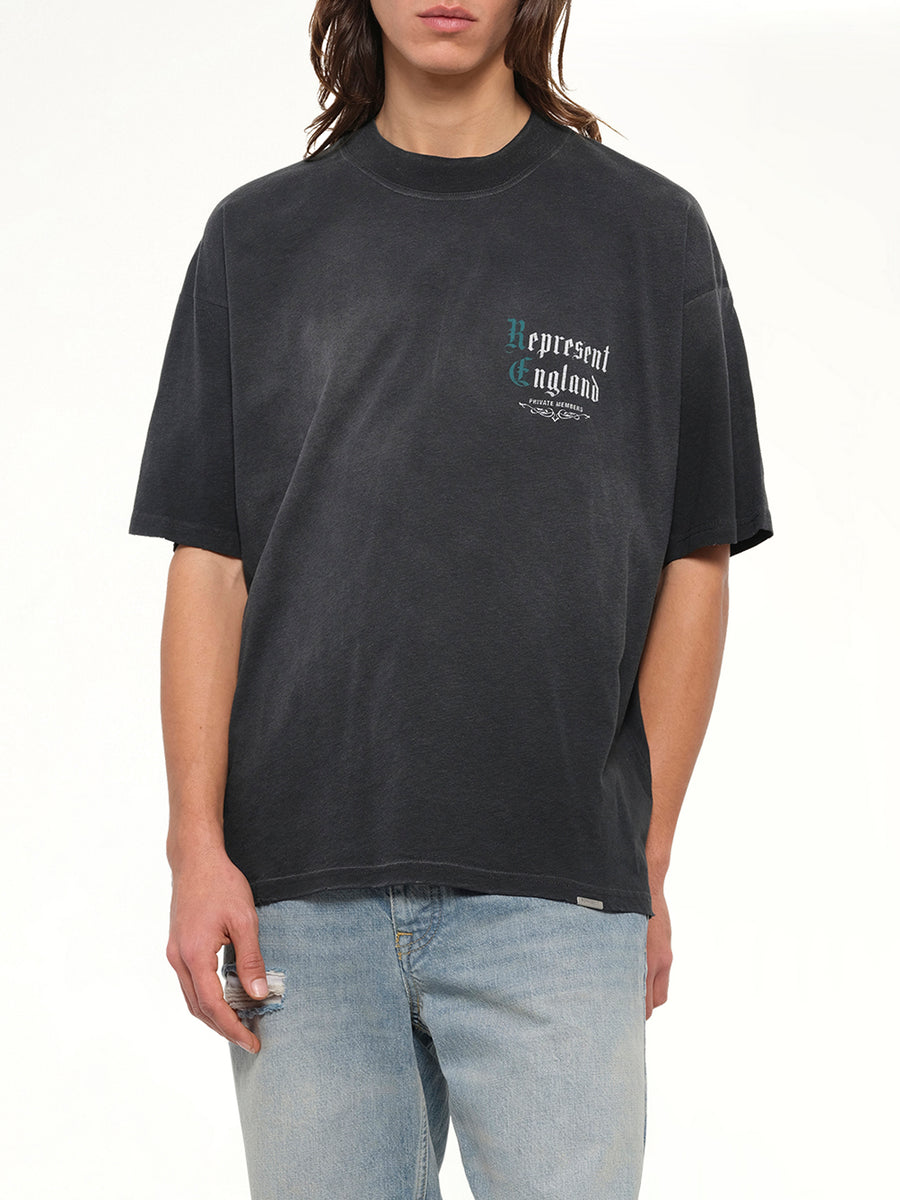 Private Members T-Shirt in Stained Black
