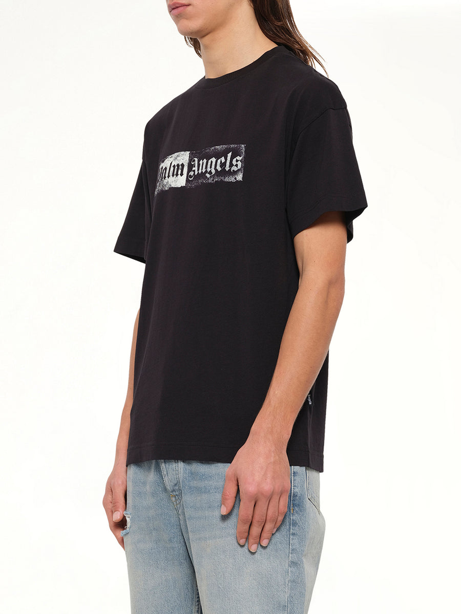 Stamp Logo Regular T-Shirt in Black/Off White