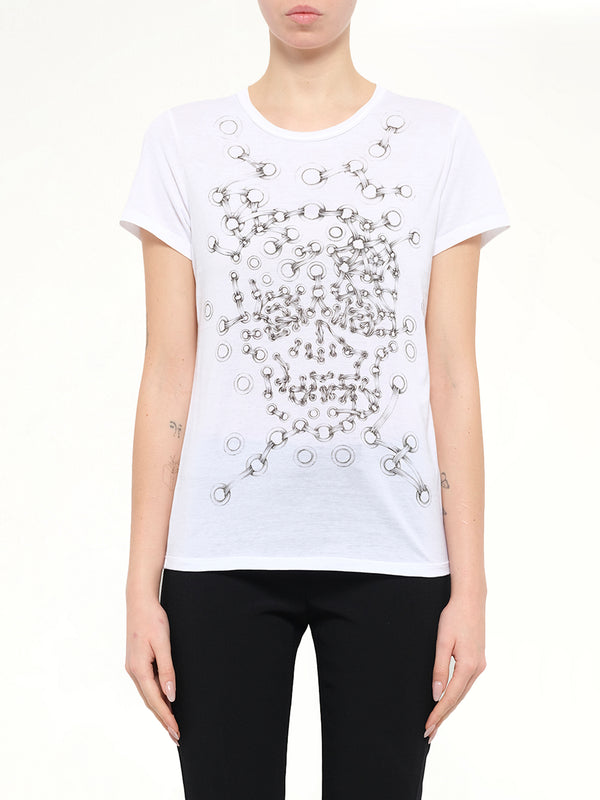 Alexander McQueen Eyelets T-Shirt in White