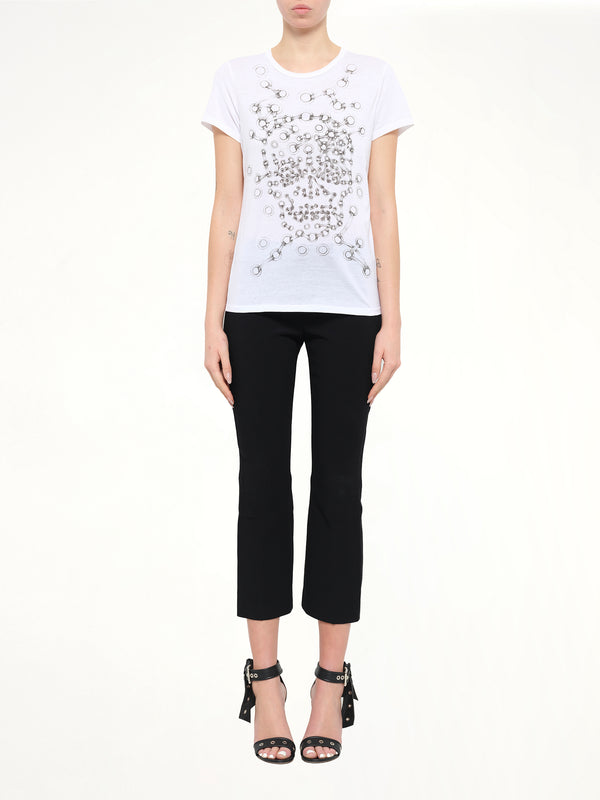 Alexander McQueen Eyelets T-Shirt in White