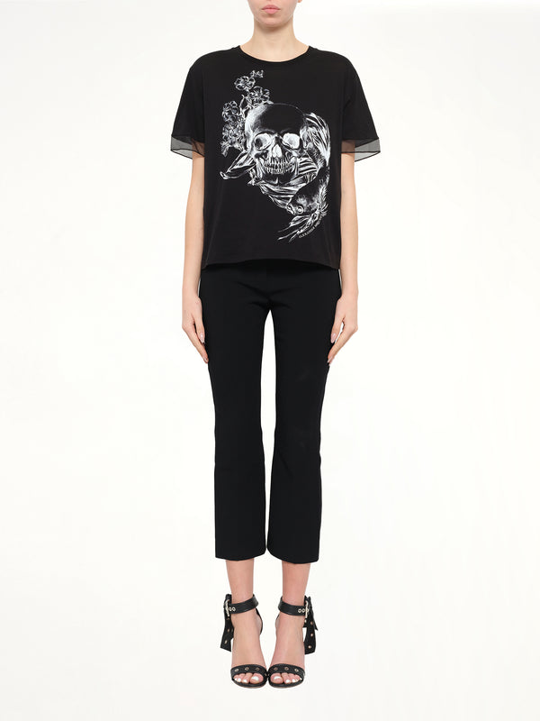 Alexander McQueen Fish Skull Tee in Black/White