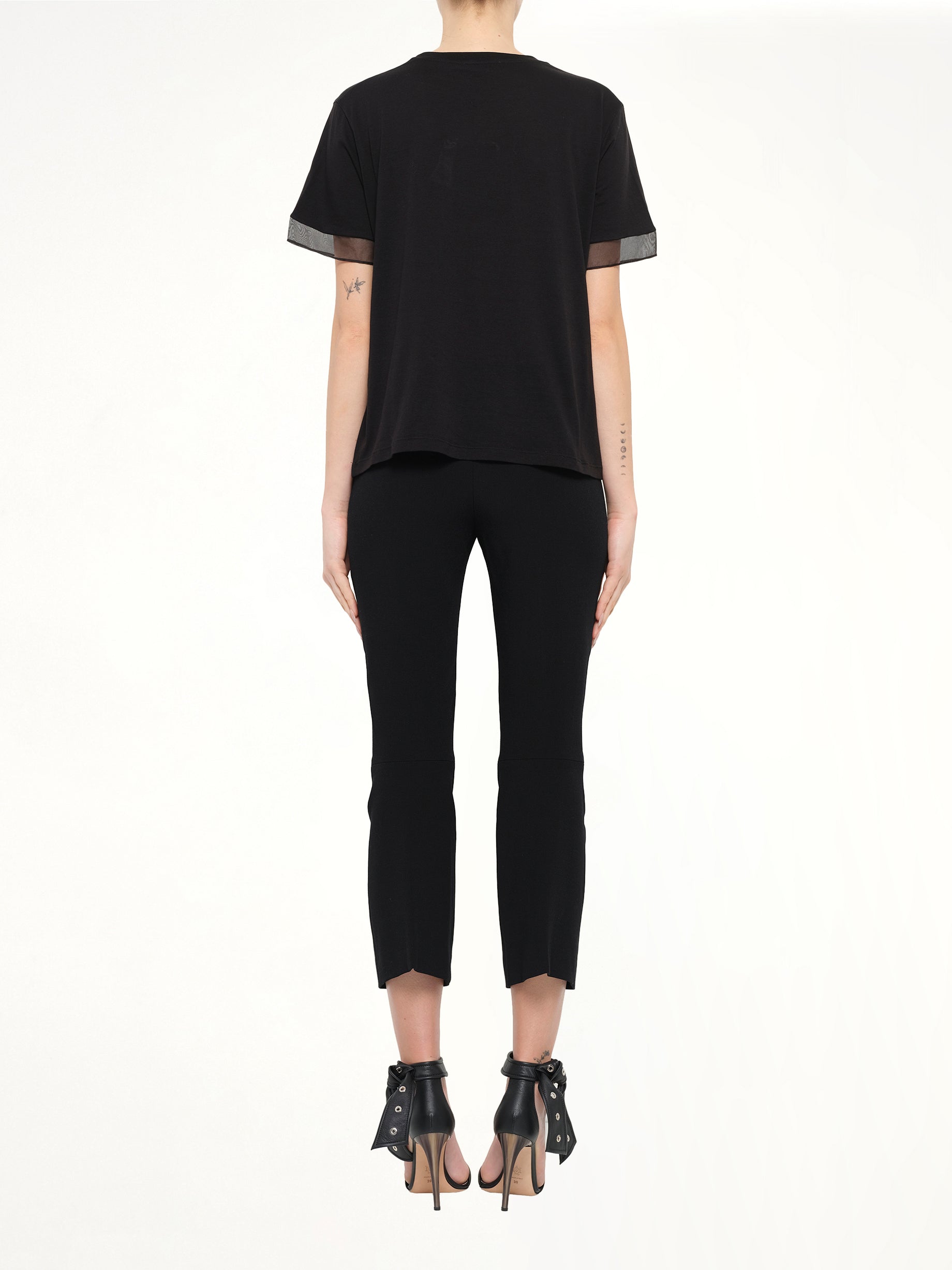 Alexander McQueen Fish Skull Tee in Black/White