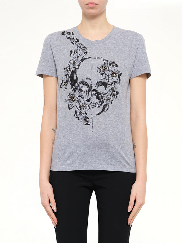 Alexander McQueen Ivy Jet T-Shirt in Grey