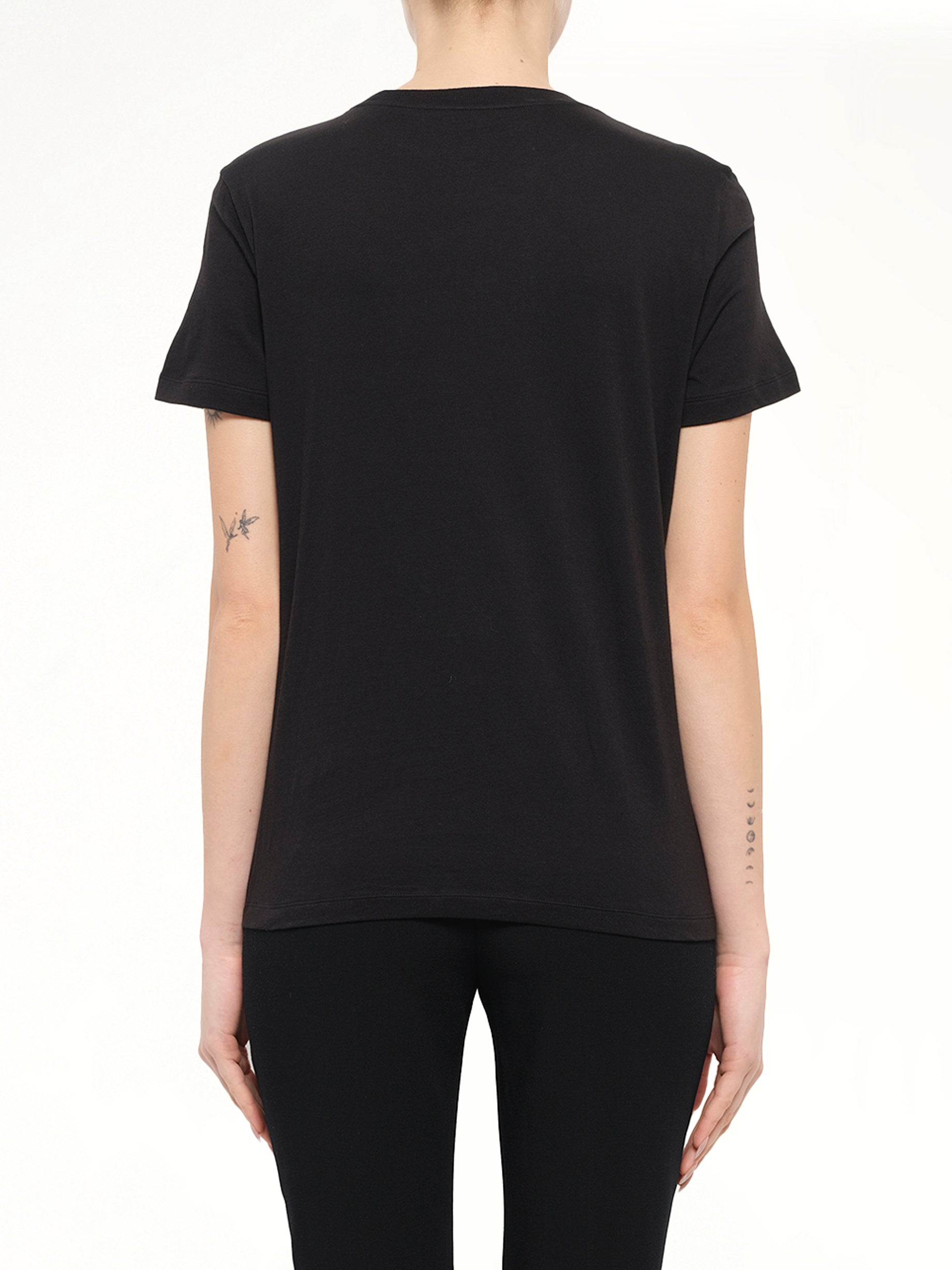 Alexander McQueen Jewelled Skull Tees in Black