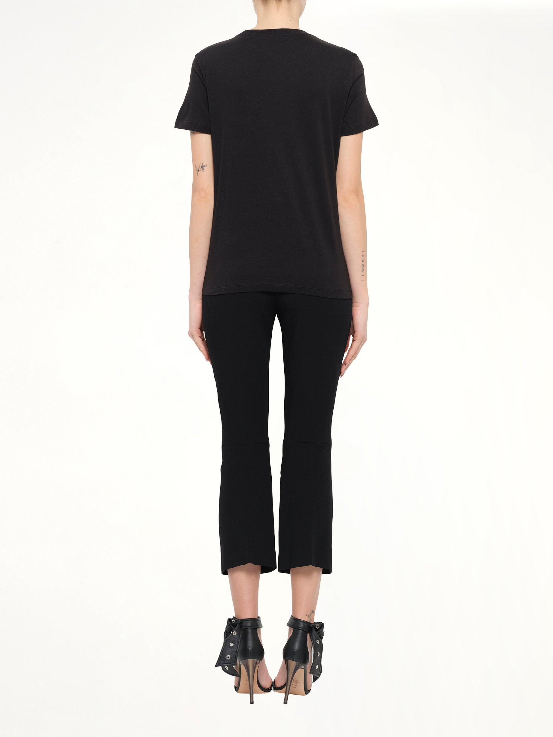 Alexander McQueen Jewelled Skull Tees in Black