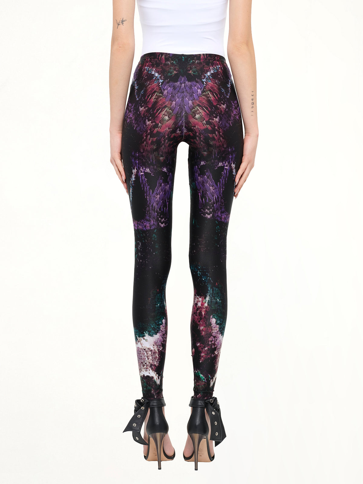 Alexander McQueen Leggings in Black/Green