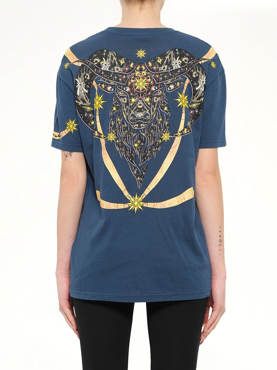 Aries T-Shirt in Oil Blue