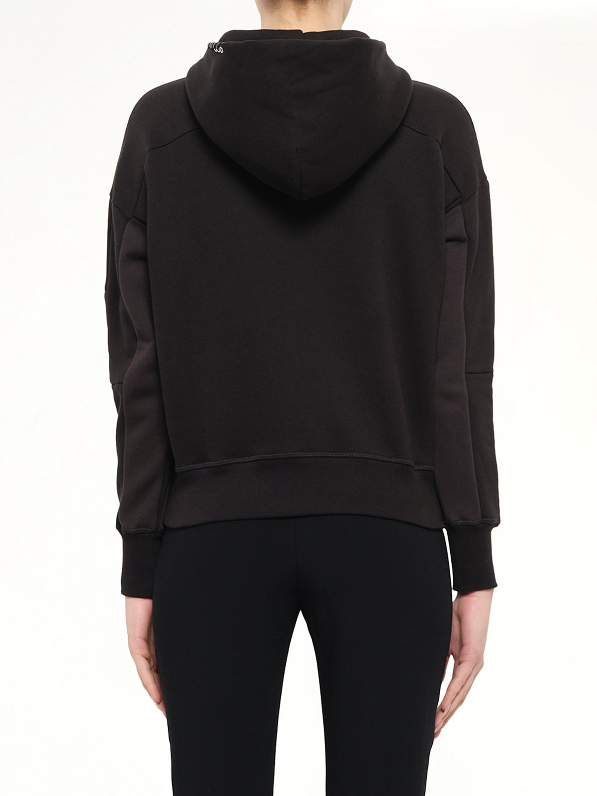 Bird Embroidered Hoodie in Black