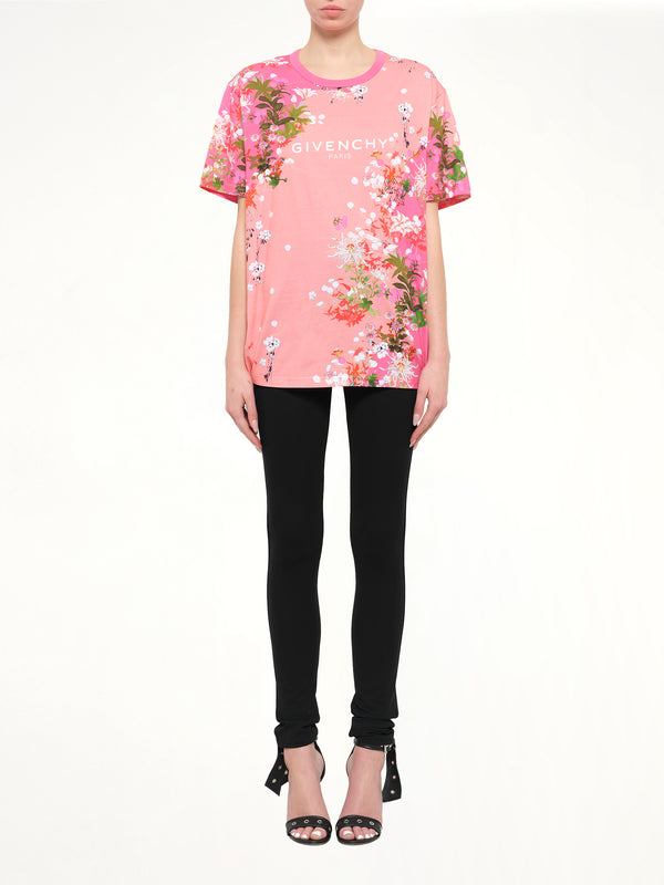 Logo Flower T-Shirt in Pink