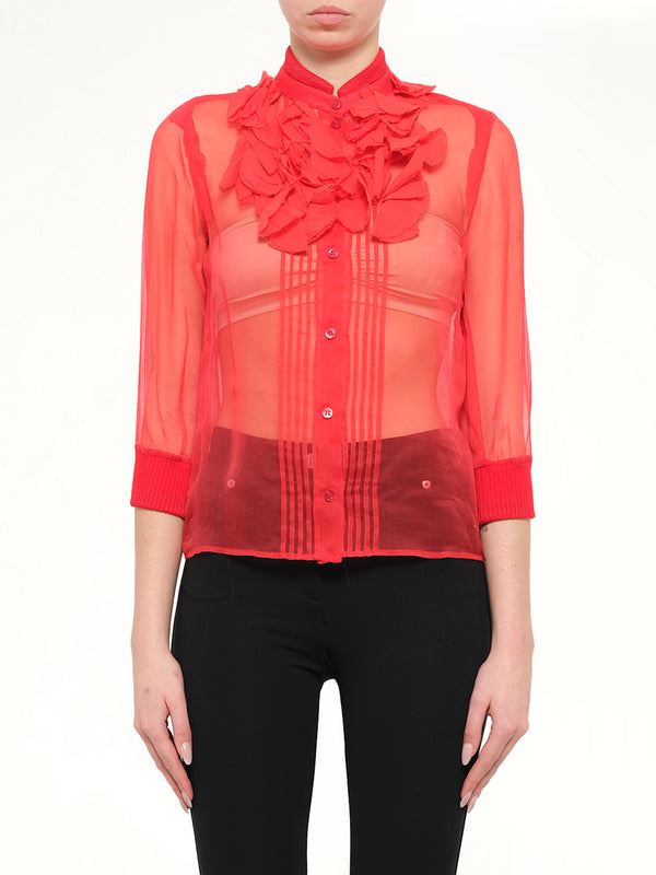 Podium Blouse in Red