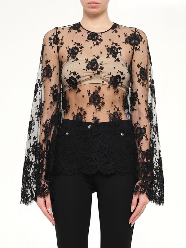 Podium Long Sleeve Tops in Black