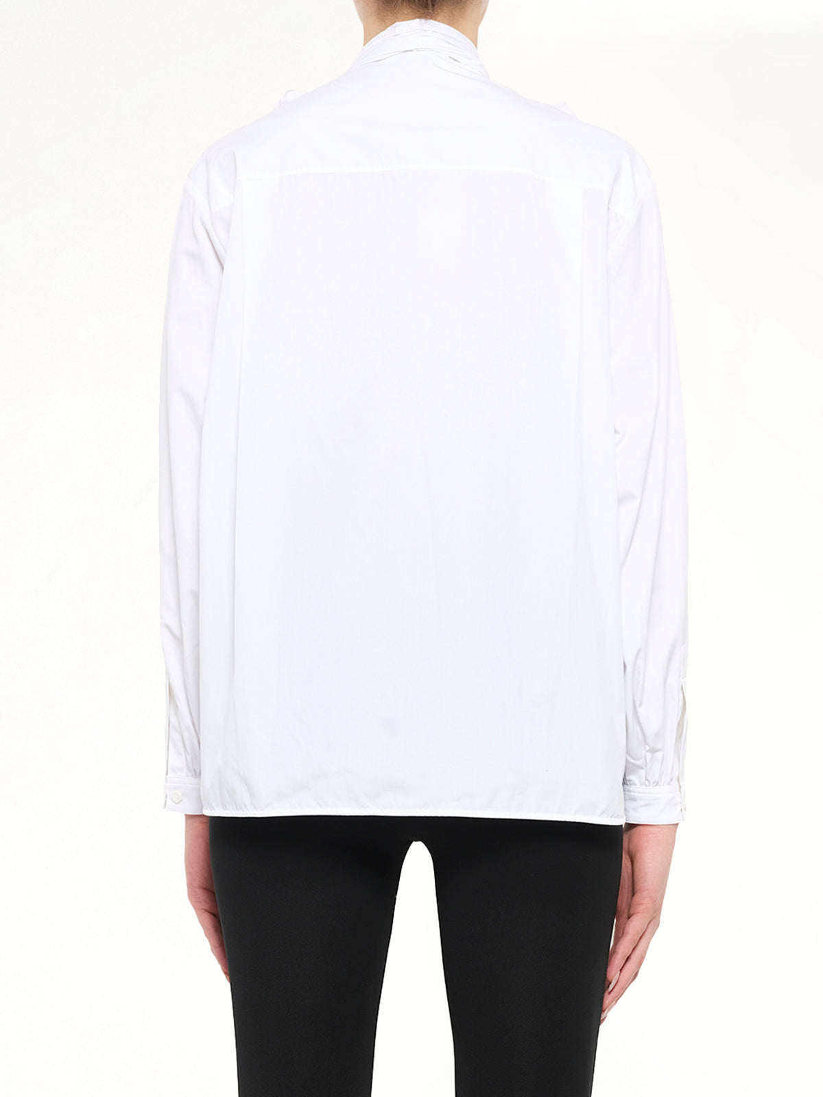 Pussy-Bow Shirt in White