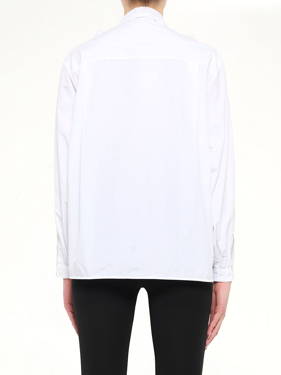 Pussy-Bow Shirt in White