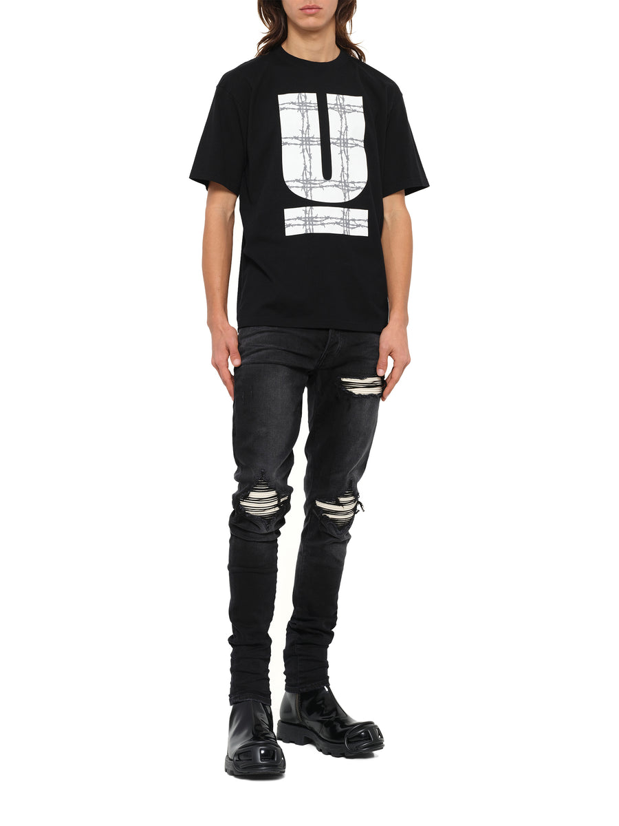 Barbed U T-Shirt in Black