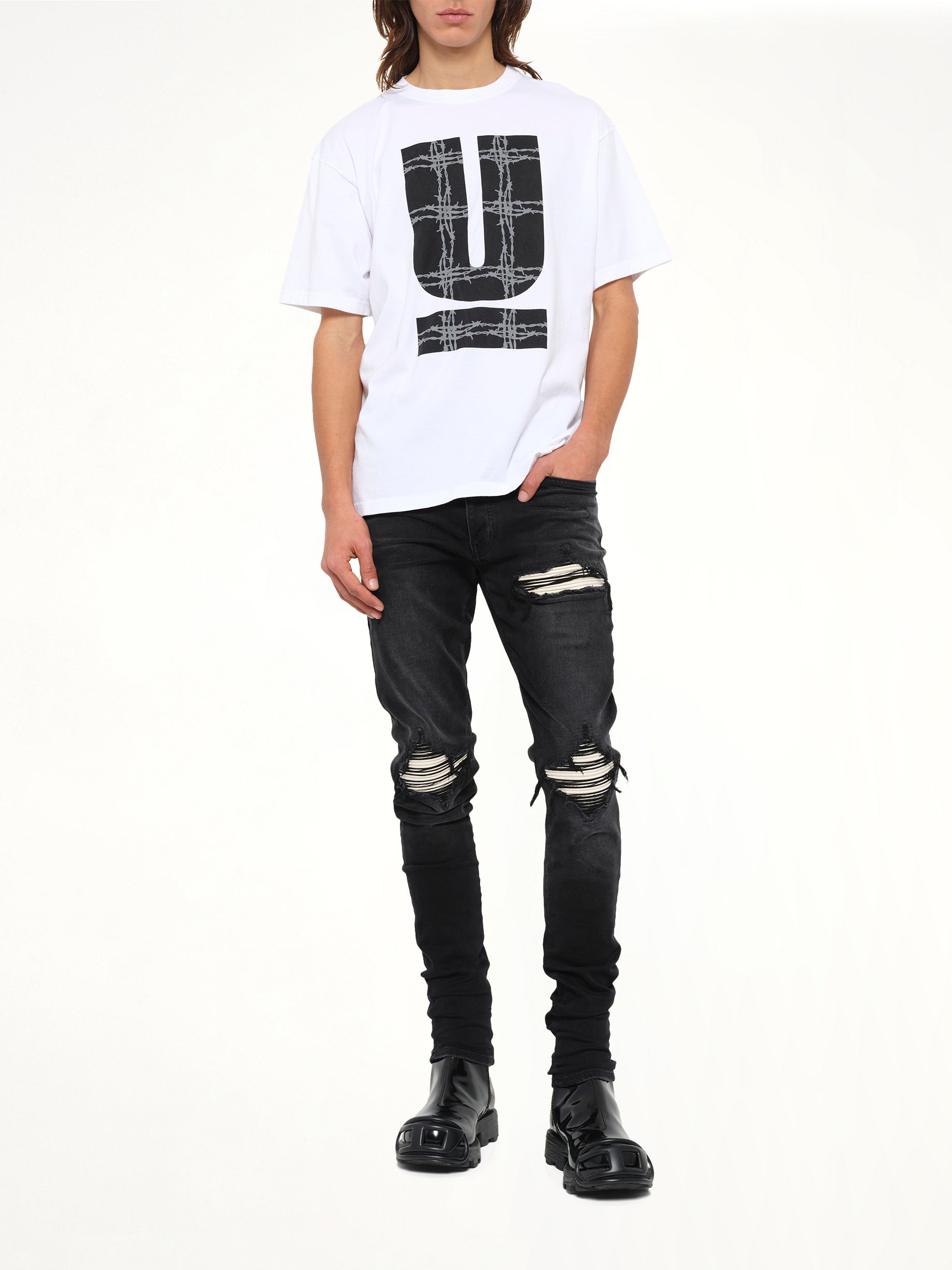 Barbed U T-Shirt in White