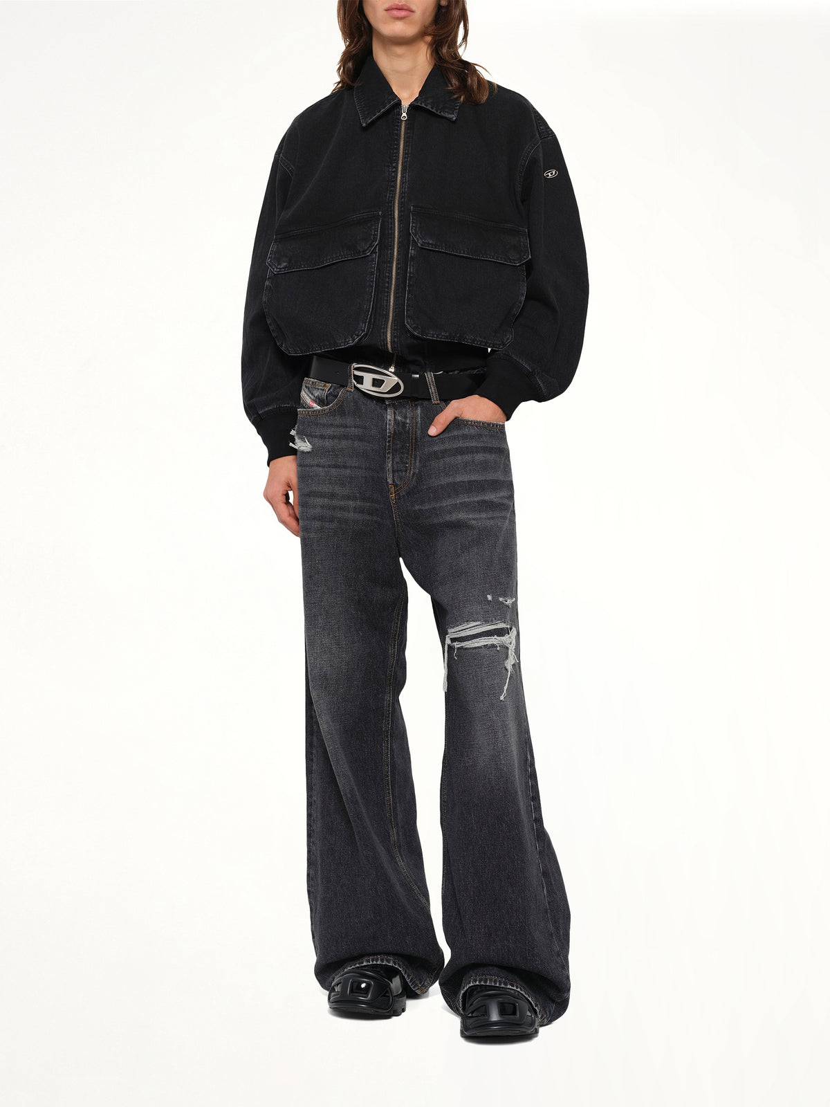 D-KURZ Denim Jacket in Black