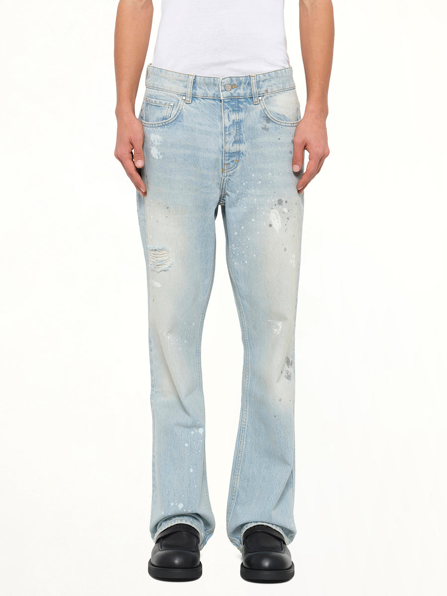 Painted Denim Jeans in Coastal Blue