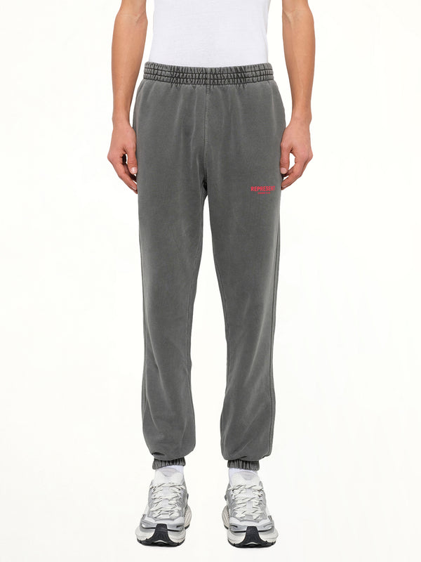Represent Owners Club Sweatpants in Washed Black