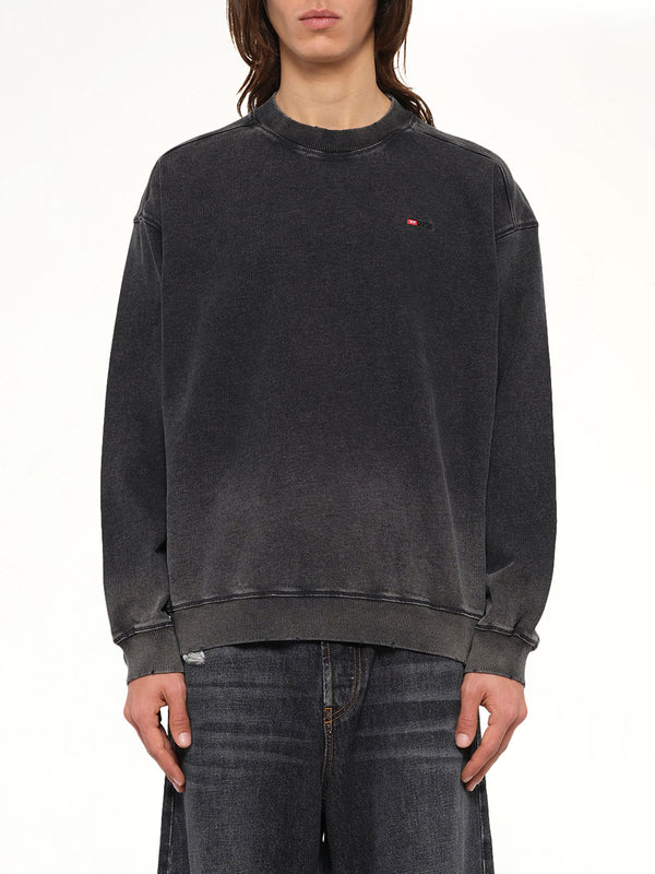 S-CROX Sweatshirt in Washed Black