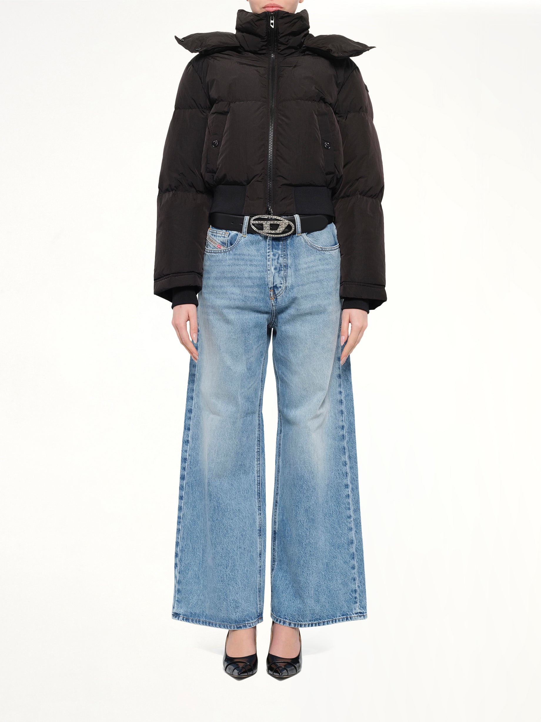 W-PEYT-SHORT-NEW-WD Puffer Jacket in Black