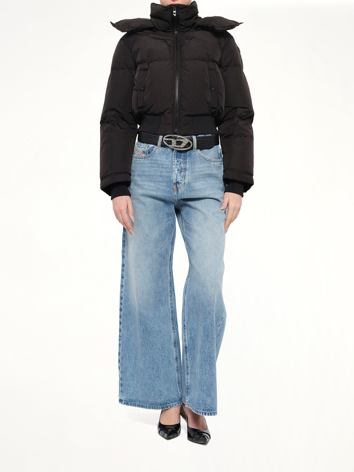 W-PEYT-SHORT-NEW-WD Puffer Jacket in Black