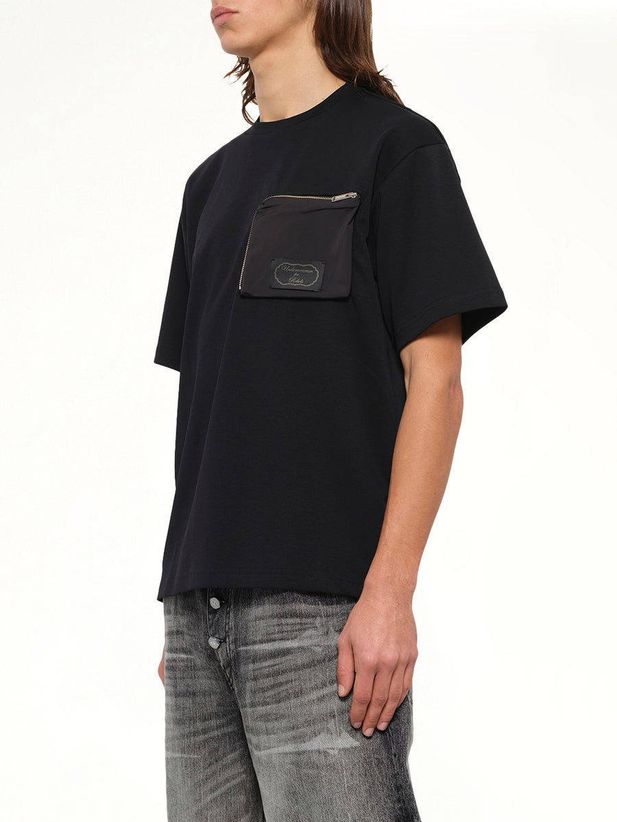 Zipped Pocket T-Shirt in Black
