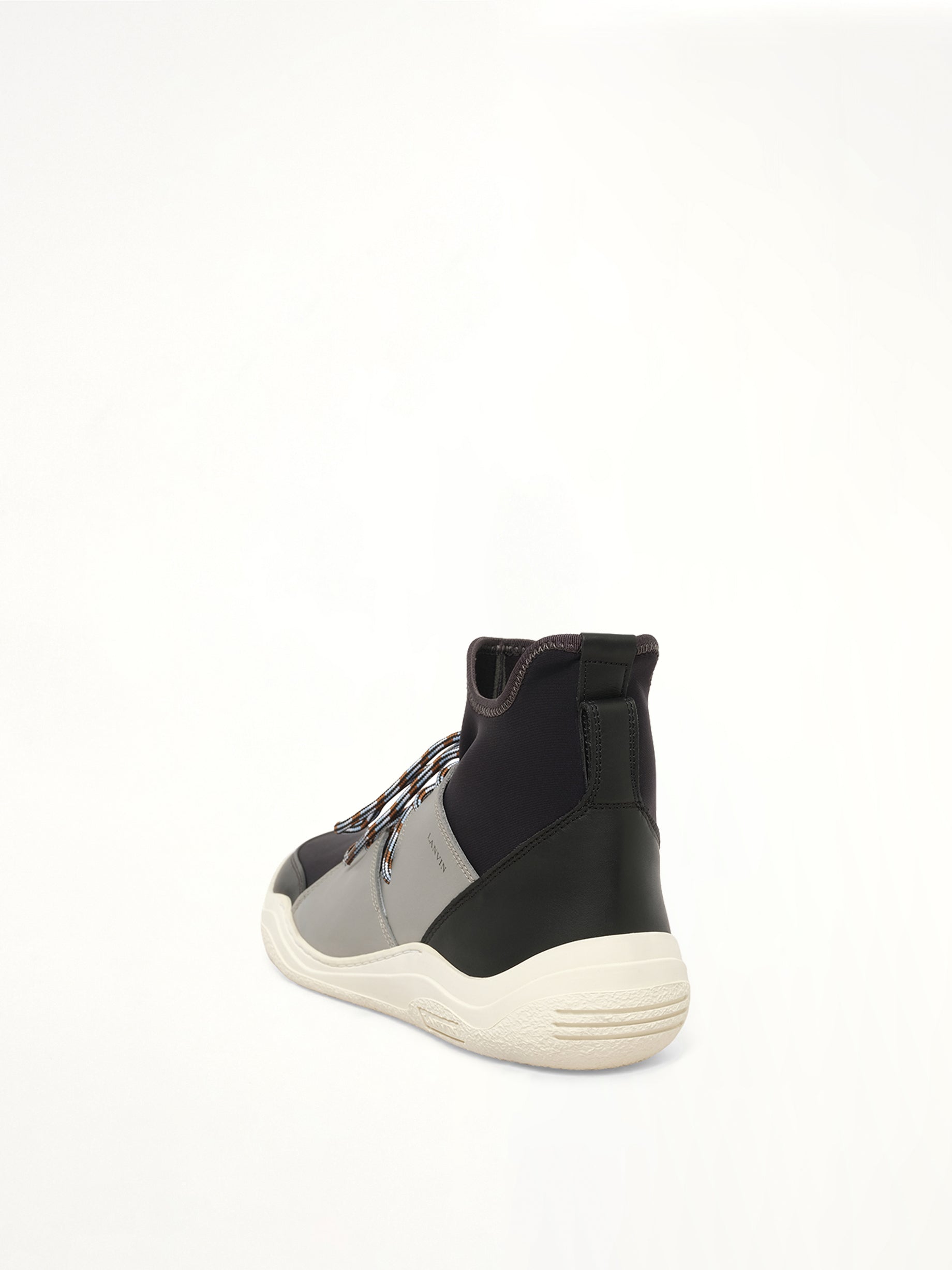 Knit Lace Up Neo Sneaker in Black